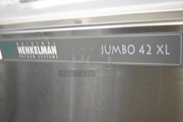Henkelman Jumbo 42 XL ETL stainless steel vacuum sealer, commercial countertop model, 110-120V, 1 Phase.