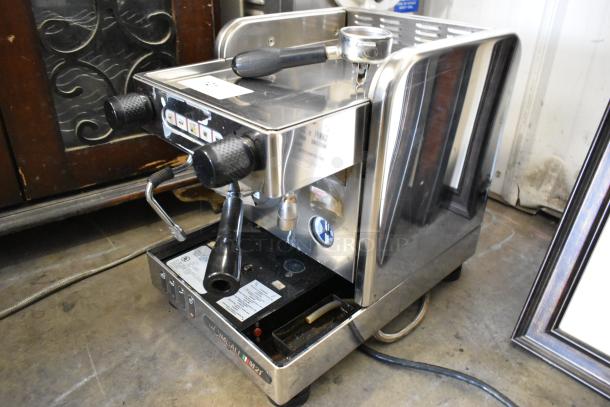 La Cimbali M21 Junior NF stainless steel espresso machine with portafilter and steam wand, 120V, 1-phase, countertop model.