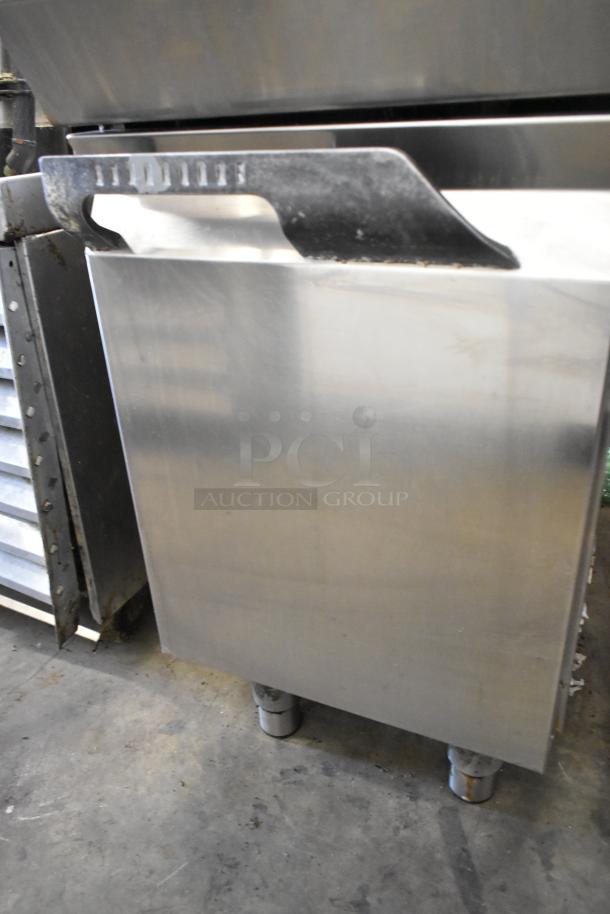 Rosito Bisani stainless steel floor-style gas pasta cooker with 6 metal fry baskets, commercial-grade condition.