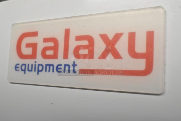 Galaxy 177GRI20FW metal reach-in freezer tag, red and blue logo, 115 volts, 1 phase.