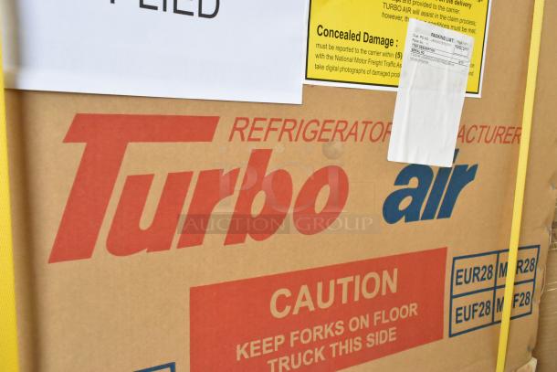 Brand new Turbo Air MUF-28-N stainless steel undercounter freezer in box. Features 115V, 1 phase.
