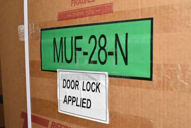 BRAND NEW Turbo Air MUF-28-N single door undercounter freezer, in box; 115V, 1 Phase. Box labeled "DOOR LOCK APPLIED".