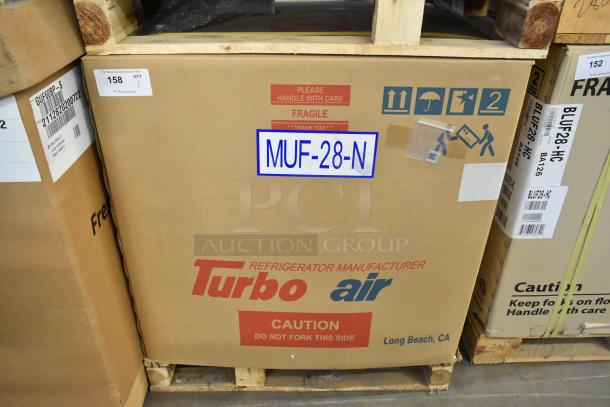 Brand new Turbo Air MUF-28-N stainless steel undercounter freezer in box. 115 volts, 1 phase, commercial use.