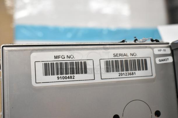 BRAND NEW AJ Antunes MS-355 Stainless Steel Miracle Steamer. 115V, 1 Phase. Labels showing MFG No. 9100482, Serial No. 20123681.