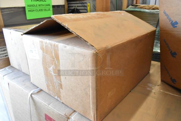 Box of 4 brand new Antunes shutoff valves, model MS-355CF, unopened. Visible label indicating handling instructions.