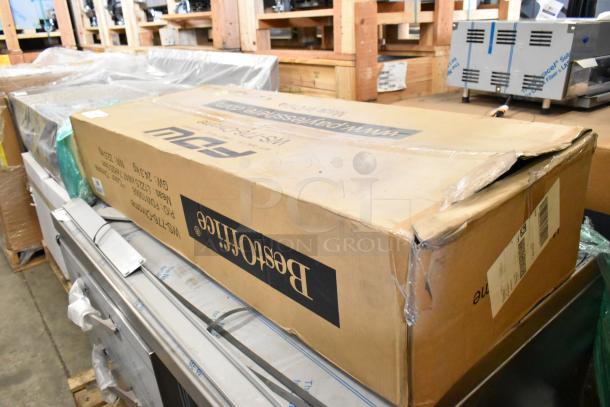 Brand new BestOffice WS-776-CHROME chrome shelving unit in original, slightly damaged box.