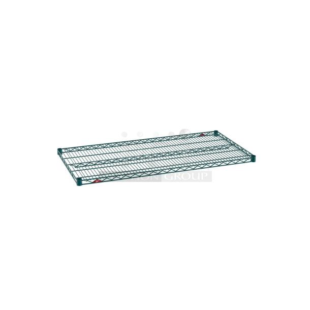 Brand new Metro 2448NK3 green epoxy-coated wire shelf, 48"W x 24"D, durable and rust-resistant.