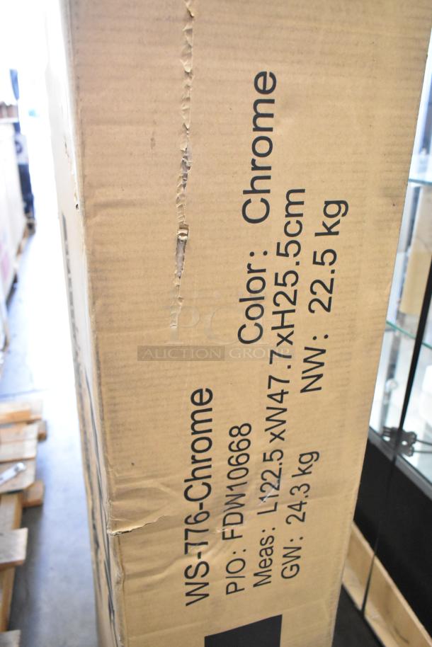 BRAND NEW BestOffice WS-776-CHROME shelving unit in box. Southbend model PE36N-TTT, chrome finish, dimensions on box.