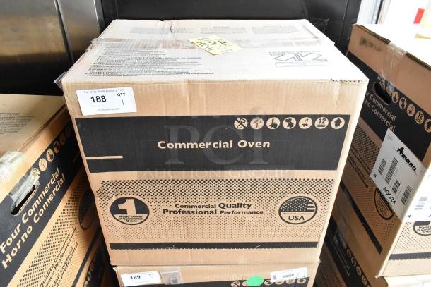 BRAND NEW 2021 Amana AOC24 Stainless Steel Commercial Microwave in box, 208-240V, touch pad, commercial quality.