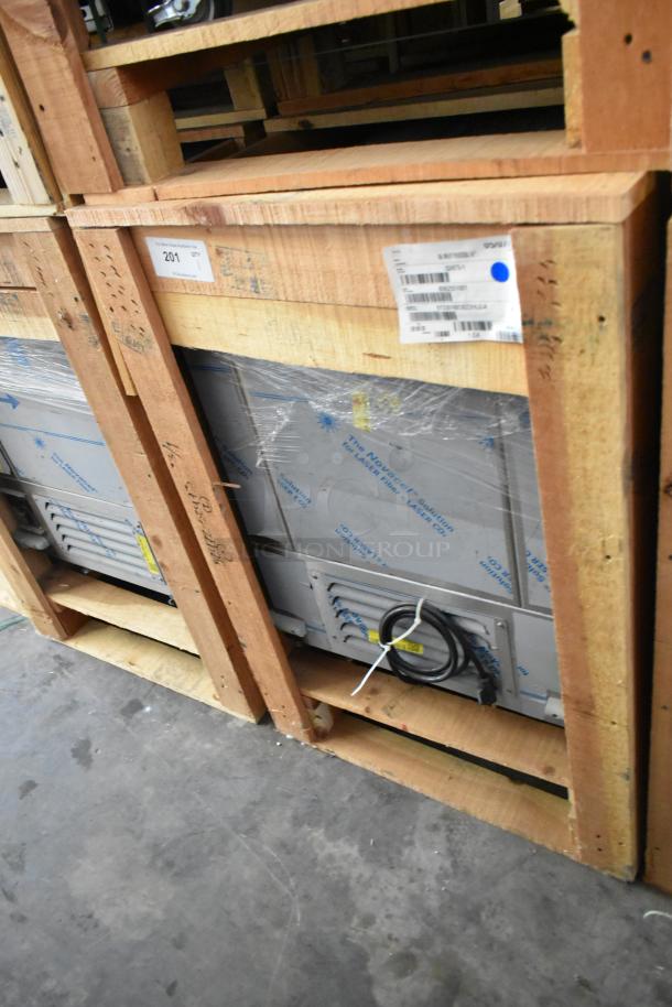 BRAND NEW 2022 BKI 52473-1 Stainless Steel Commercial Meat Freezer in crate, commercial casters, 115V, 1 Phase.