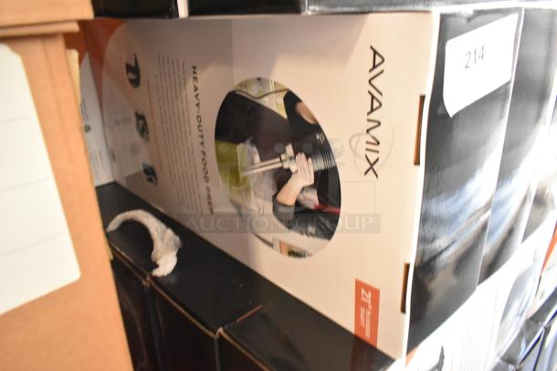 4 AvaMix IBHD21 21" heavy-duty immersion blenders, 1 1/4 hp, 120V. Brand new, scratch and dent, packaged.