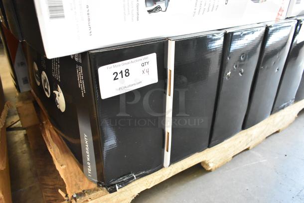 Four AvaMix 928IBHD21 heavy-duty immersion blenders, 21", 1 1/4 hp, 120V, new scratch and dent, in original boxes, warranty noted.