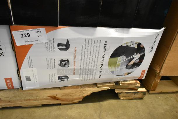 3 new AvaMix 928IBHD21 immersion blenders, 21-inch, 1 1/4 hp, variable speed, 120 volts, minor scratches and dents, boxed.