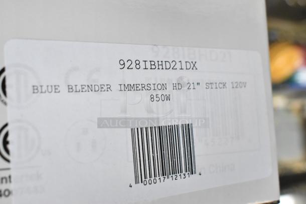 AvaMix 928IBHD21 21" Heavy-Duty Immersion Blender, 1 1/4 hp, 120V, label showing model and specs, brand new scratch and dent.