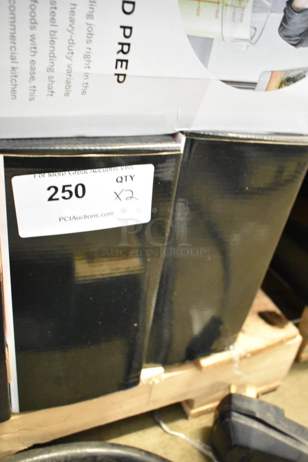 2 new AvaMix 928IBHD21 immersion blenders, 21" heavy-duty, 1 1/4 hp, 120V, tagged as scratch and dent, auction lot of 2.