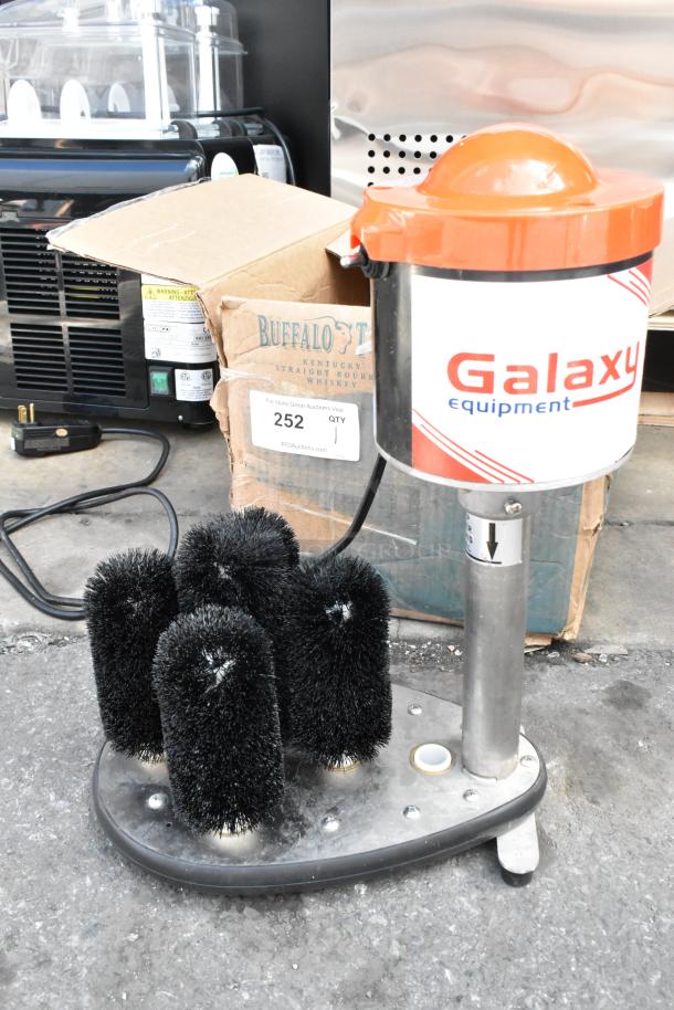 Brand new Galaxy 177GLXYGW upright glass washer with five brushes. Electric, 120V, 1 phase. "Scratch and Dent" condition.