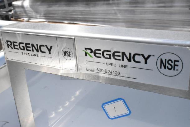 Regency Spec Line 24"x12" underbar ice bin, Model 600IB2412S. New scratch and dent, NSF certified, no legs included.
