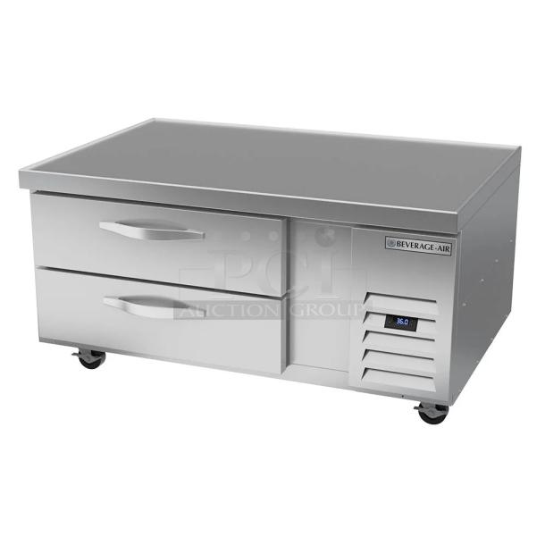 BRAND NEW Beverage Air WTRCS48HC stainless steel 2-drawer chef base, 115V, scratch and dent condition.