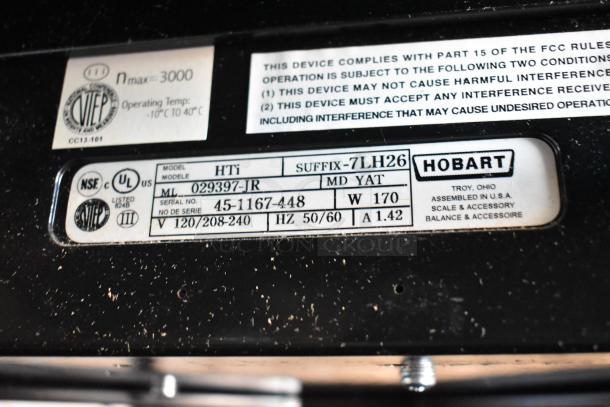 BRAND NEW 2017 Hobart HTi Commercial Scale, 120/208-240V, 1 Phase, Model: 029397-IR, Serial: 45-1167-448, UL listed.