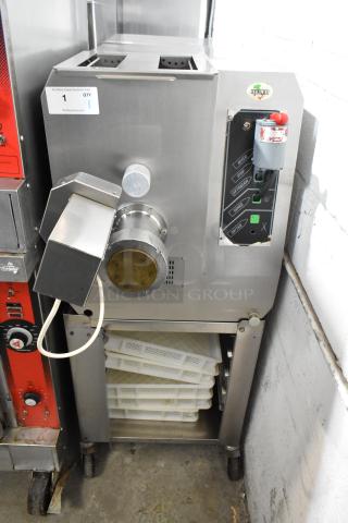 Italgi P35A stainless steel pasta extruder, 220 volts, commercial-grade, with control panel and pasta dies.