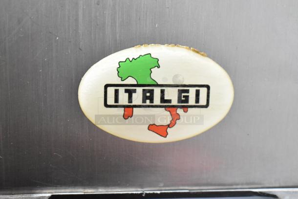 Italgi P35A stainless steel commercial pasta extruder, 220V, with logo label.