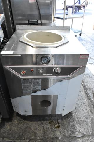 Toastmaster TCT-1627 R stainless steel commercial tandoor oven on casters, natural gas powered, 85,500 BTU, visible control panel.