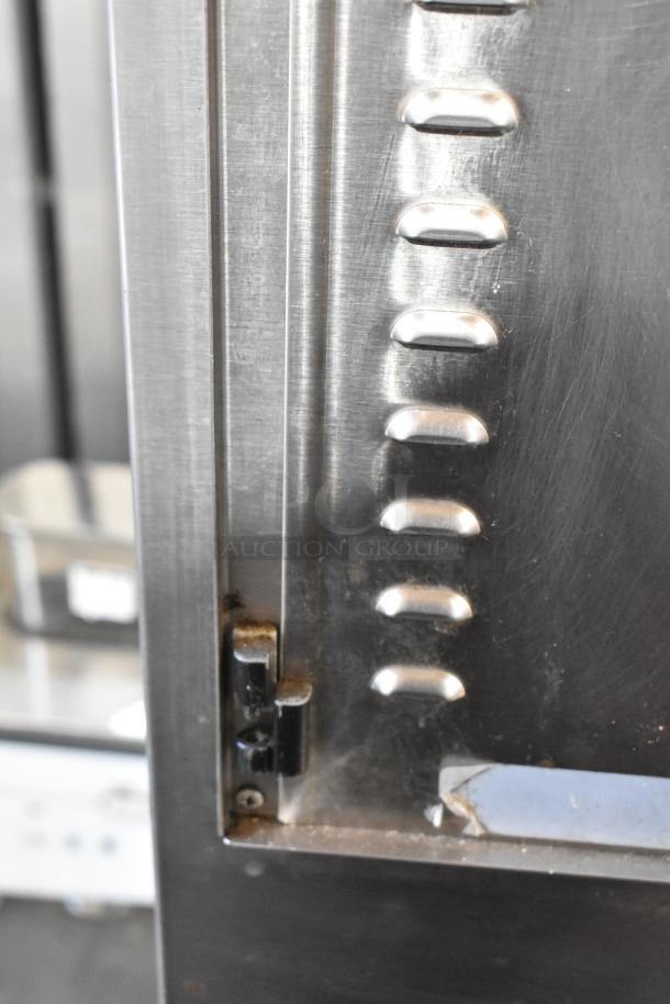 Marsal & Sons SD 660 stainless steel commercial pizza oven, natural gas, single deck, minor wear, visible door latch detail.
