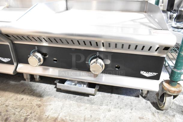 Brand new Vollrath GGMDM-24 stainless steel 24" countertop griddle with manual controls, 56,000 BTU.