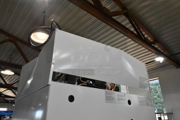 BRAND NEW Polar Temp 300 CWGP Ice Merchandiser, 30 cu. ft., scratches and dents visible, 115V, 1 Phase, indoor use.