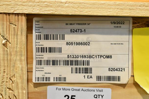 BRAND NEW 2022 H&K 52473-1 Stainless Steel French Fry Freezer, includes fry basket holder, on commercial casters. 115V, 1 Phase.