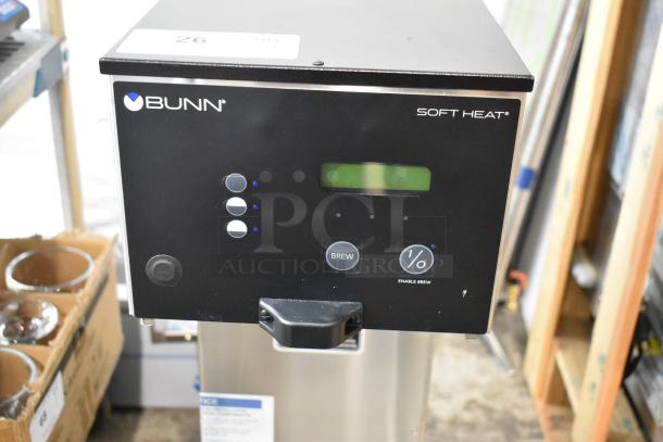 BRAND NEW 2024 Bunn SINGLE SH DBC stainless steel commercial brewer, model 33600.0029, with lower faucet. 120 Volts, 1 Phase.