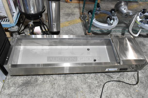 Avantco 360CPT54 stainless steel 54" refrigerated prep rail, brand new with scratches and dents; 115V, 1 phase model.