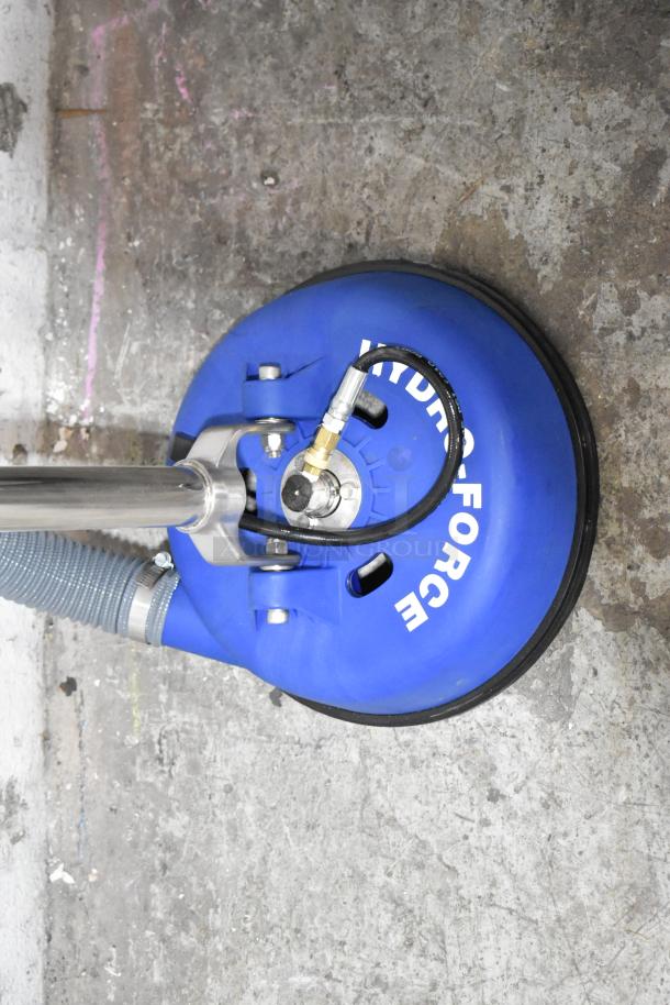 BRAND NEW SCRATCH AND DENT 2024 HydroForce SX12 cleaning tool, blue, sturdy build, perfect for hard surfaces.