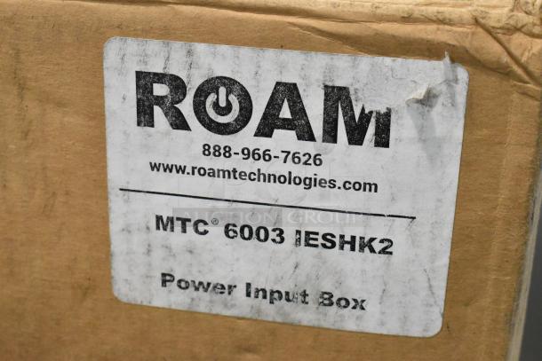 BRAND NEW SCRATCH AND DENT Roam MTC 6003 IESHK2 Power Input Box in original packaging with visible label.