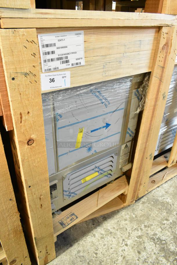 Brand new 2022 H&K 52473-1 stainless steel commercial French fry freezer in crate, with fry basket holder, commercial casters, 115V, 1 phase.