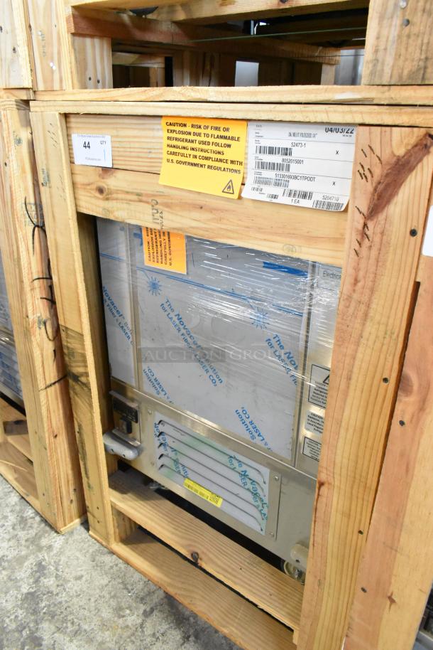 BRAND NEW H&K 52473-1 stainless steel commercial French fry freezer in crate with fry basket holder, 115V, 1 phase.