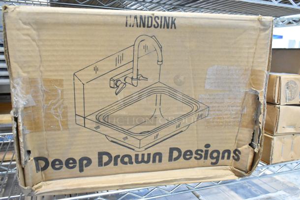 Brand new Advance Tabco 7-PS-66 stainless steel sink in original box with minor box damage. Wall mount, single bay.
