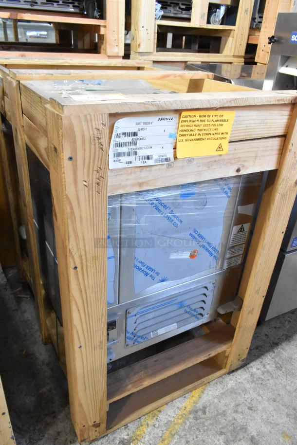 Brand new 2022 H&K 52473-1 stainless steel French fry freezer in crate with fry basket holder and commercial casters; 115V, 1 ph.