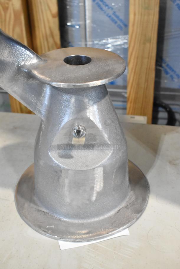 Metal bowl truck attachment for Hobart mixer, scratch and dent condition, designed for 30-140 Qt. mixer bowls.