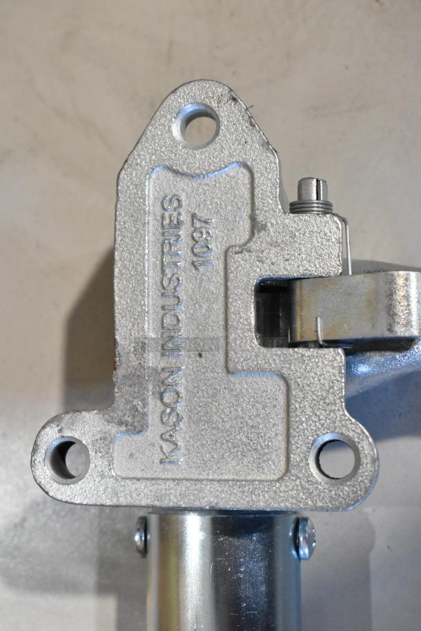 BRAND NEW Kason 1097-000 Door Closure, scratch and dent. Visible marking: "KASON INDUSTRIES 1097." Durable metal build.