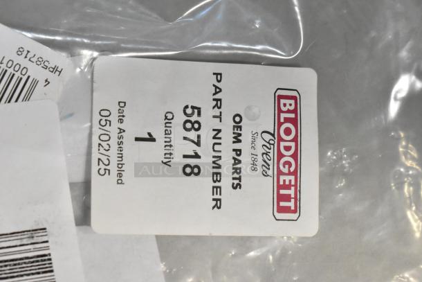 Brand new scratch and dent Blodgett 58718 controller switch with OEM parts tag, part number 58718, assembled 05/02/25.
