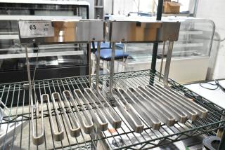 2 Perfect Fry 83339 Heater Assemblies, 7.2 KW, 240V, 1PH, brand new, scratch and dent condition, auction tag shown.
