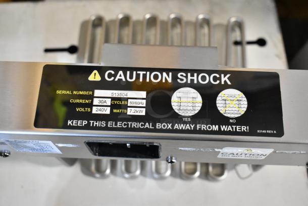 Brand new Perfect Fry 83339 Heater Assembly, 7.2 KW, 240V, 1PH, with caution and voltage labels, serial number 513504.