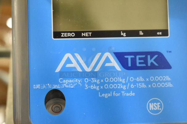 BRAND NEW AvaTek PCS15 Price Computing Scale, 15 lb., Legal for Trade, Displaying NSF logo, capacity details.