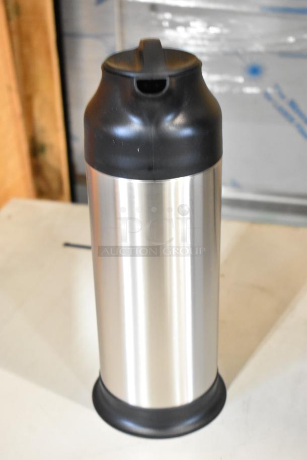 Stainless steel insulated carafe, 34 oz, black lid, scratch-and-dent new, model 922SV70.
