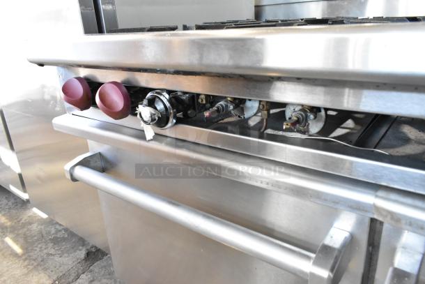 2018 Therma-Tek TMD48-8-2N stainless steel 8-burner range with 2 ovens, natural gas, commercial-grade, good condition.