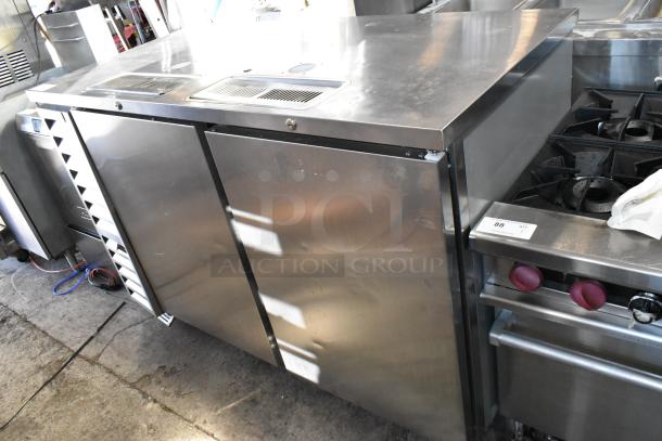 Beverage Air DD58HC-1-S stainless steel commercial kegerator with taps, on casters, 115V, 1 phase.