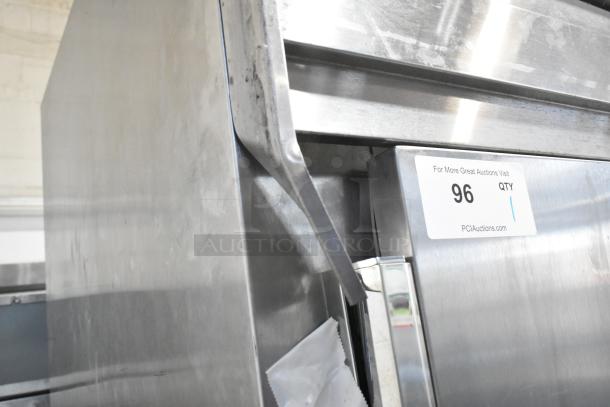 Traulsen RDT332NUT-HHS stainless steel commercial refrigerator/freezer, three section, half doors, on casters, 60.7 cu. ft.