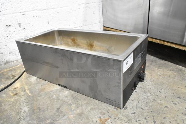 Hatco CHW-43 stainless steel food warmer, 120V, 1 phase, used condition with visible wear, model plate attached.