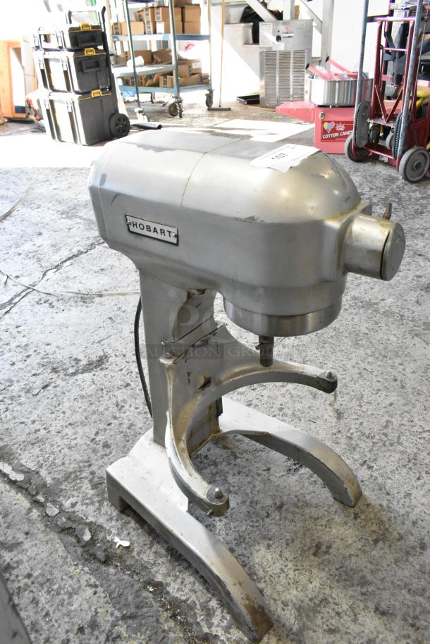 Hobart 20 Qt. Commercial Dough Mixer, metal, countertop model. Planetary action, 115V, 1 phase. Used condition.